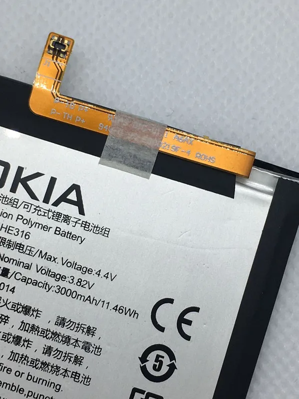 Original  HE316 3000mAh Battery For Nokia 6 Nokia6 N6 TA-1000 TA-1003 TA-1021 TA-1025 TA-1033 TA-1039  Batteries Bateria