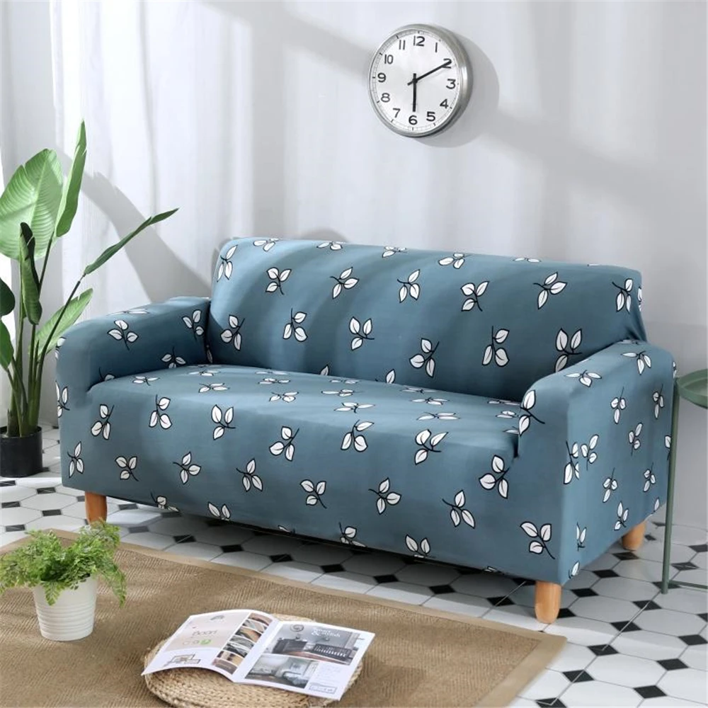 

Flowers Leaves Slipcovers Anti-slip Elastic Sofa Cover for Living Room Couch Cover Furniture Protector Sofa Towel 1/2/3/4-Seater