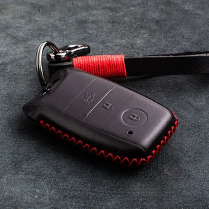 1 Pcs Genuine Leather Smart Key Case Cover For Kia KX3 KX5 K3S RIO Ceed Cerato Optima K5 Sportage Sorento Car Styling