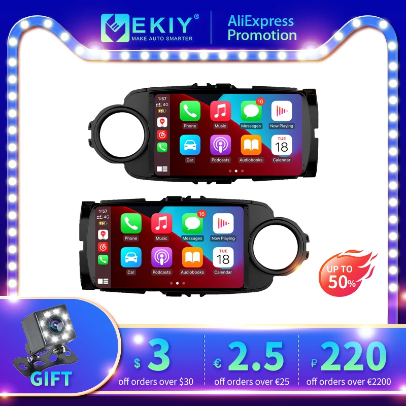 

Автомагнитола для Toyota Yaris 2012-2017, 2DIN, GPS, 4G, Wi-Fi, Bluetooth