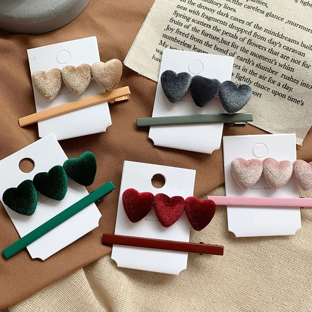 Новая мода 1 комплект винтажный бархатный милый набор шпильки Корейская заколка