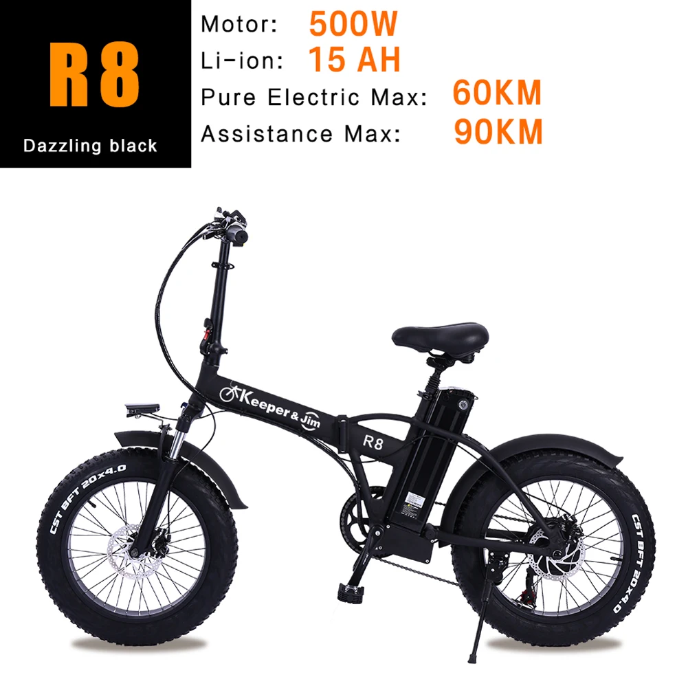 Bestellen Elektrische Bike 500W Schnee Bike Elektro Fahrrad Klapp Ebike 48V Elektrische Fahrrad 4,0 Fett Reifen E Bike
