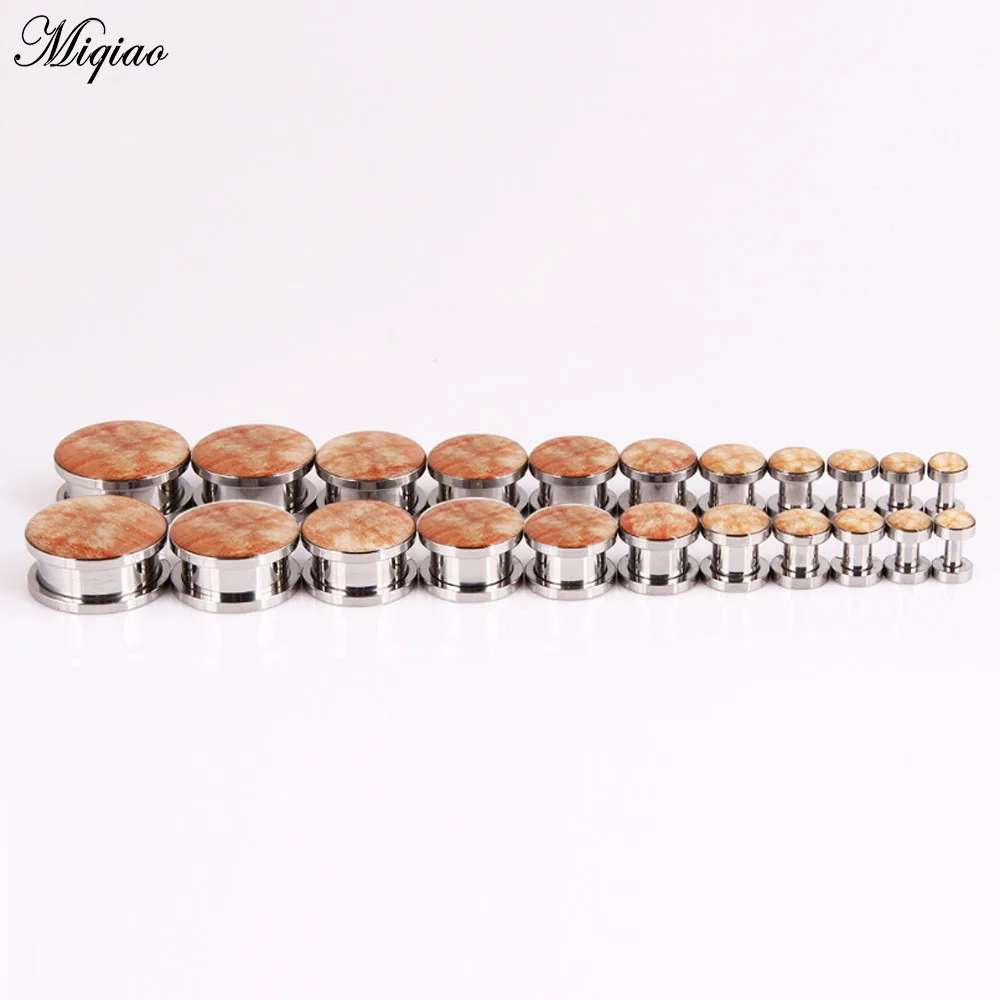 

Miqiao Hot Selling Stainless Steel Ear Expanding Ear Stud Earrings Cylindrical Pulley Piercing Jewelry ear plug