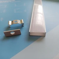 2mpcs u type 8 5mm high slim led aluminium profile 16mm double row wide pcb led channeldiffuser bar