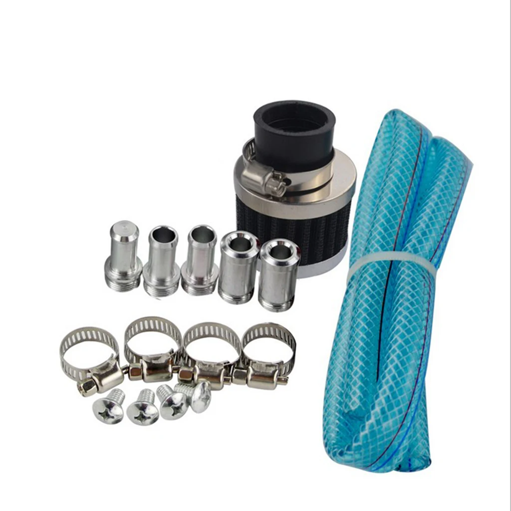 

Aluminum Cylinder Oil Reservoir Catch Tank Can W/Breather Filter Baffled