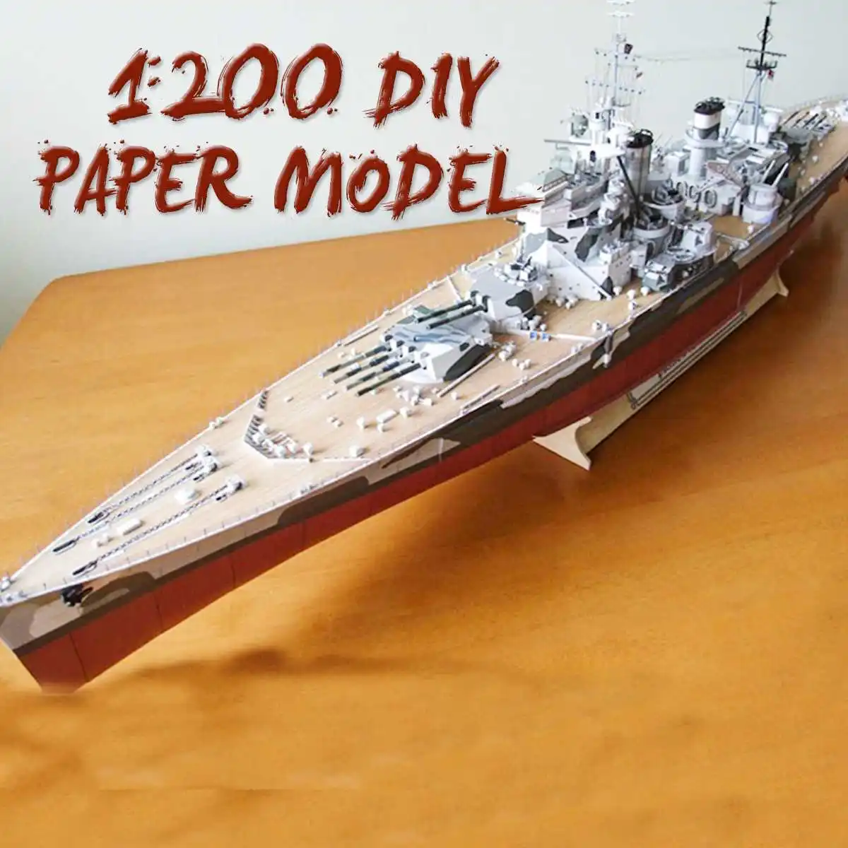 1:200 линкор DIY большой 3D бумажная модель британских линкоров Wales корабль Военная игрушка высокая моделирования подарки для детей