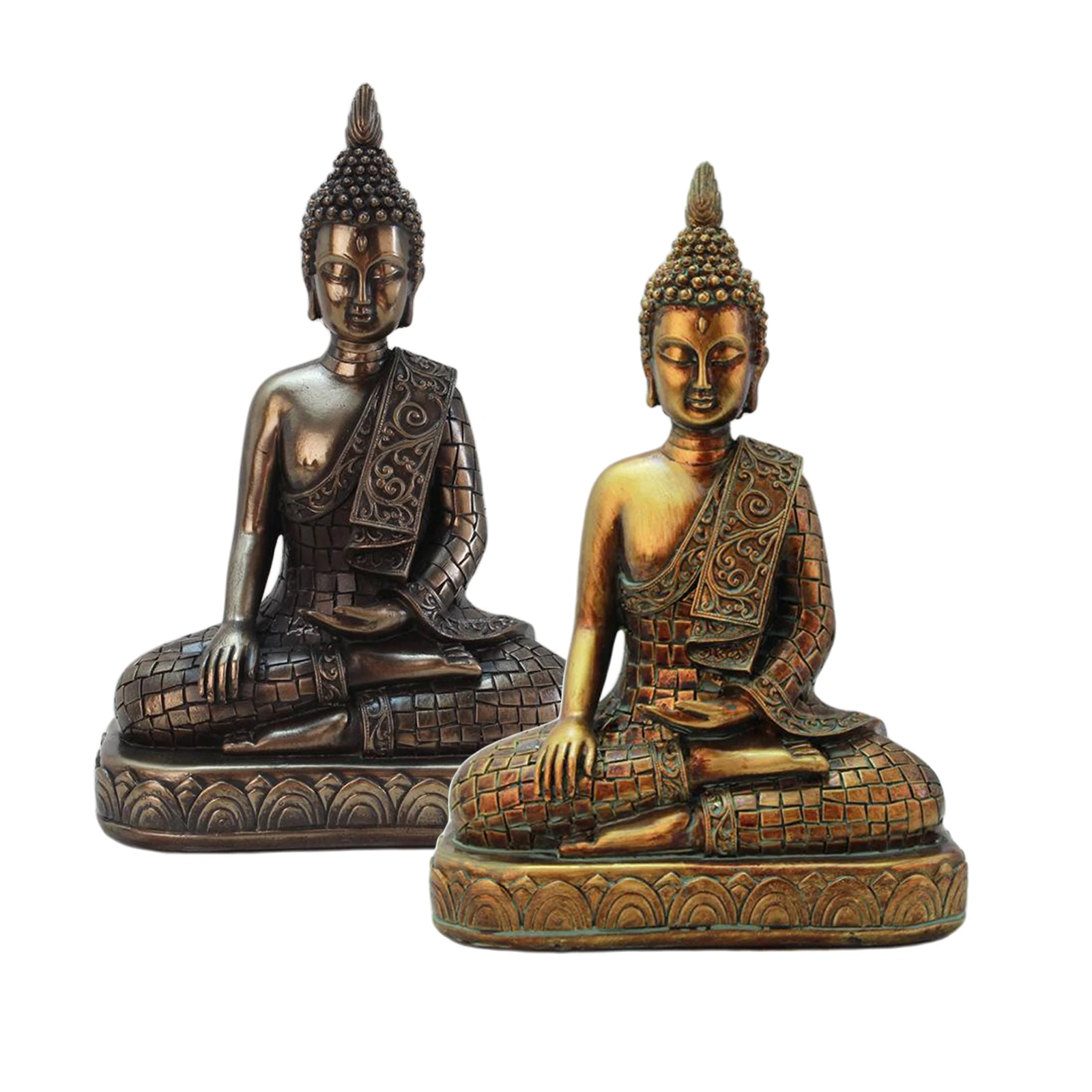 

Thai Sakyamuni Sitting Buddhism Statue Sculpture Worship Buddha Ornaments