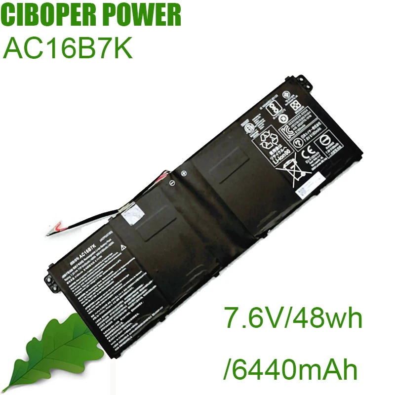 CP Подлинная батарея для планшета AC16B7K 7,6 В/6440 мАч/48 Вт-ч для Aspire Φ 15 Φ