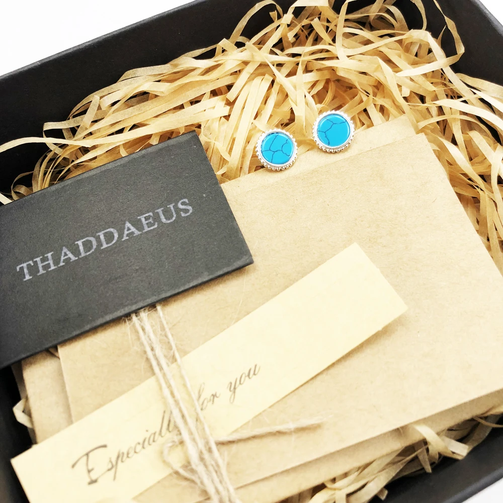 Серьги гвоздики с голубым камнем блестящие Модные хорошие ювелирные украшения