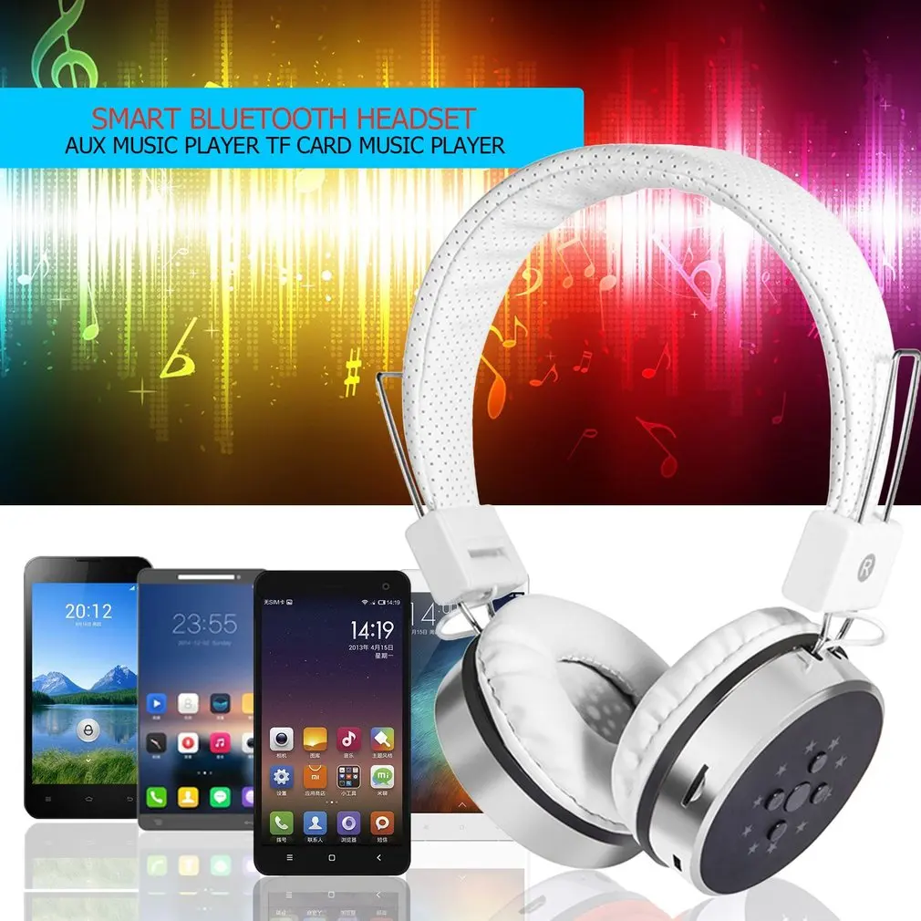 P60 беспроводные наушники Bluetooth наушники 24 часа работы 7 цветов светодиодный свет Поддержка TF карты для мобильного телефона PC tv