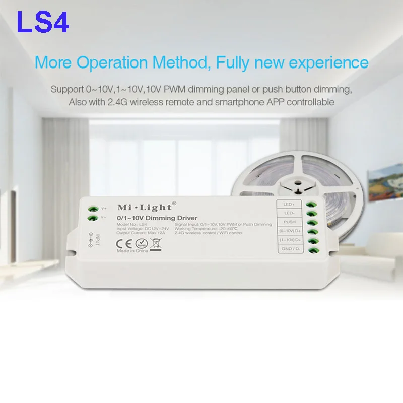 MiBOXER L1 L4 1CH 4 CH 0 ~ 10V светодиодный сенсорный Панель диммер LS4 0/1 10В дали затемняя
