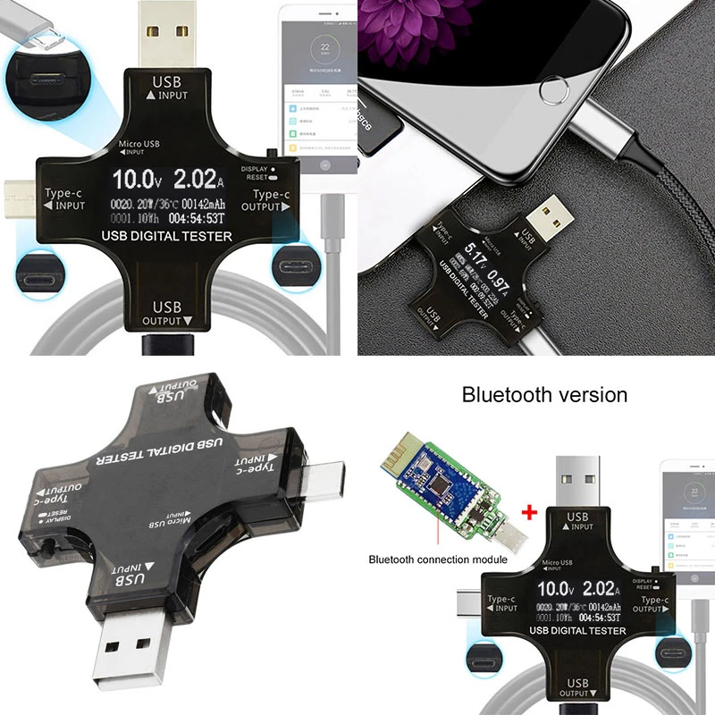 

Type-C PD USB Tester DC Digital Voltmeter Voltage Current Meter Ammeter Detector Power Bank Charger Indicator