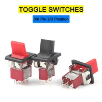 5pcs 36 pin 23 position mini toggle switch 5a125v 2a250v spdt on on on off on square snap in panel mount momentary switch