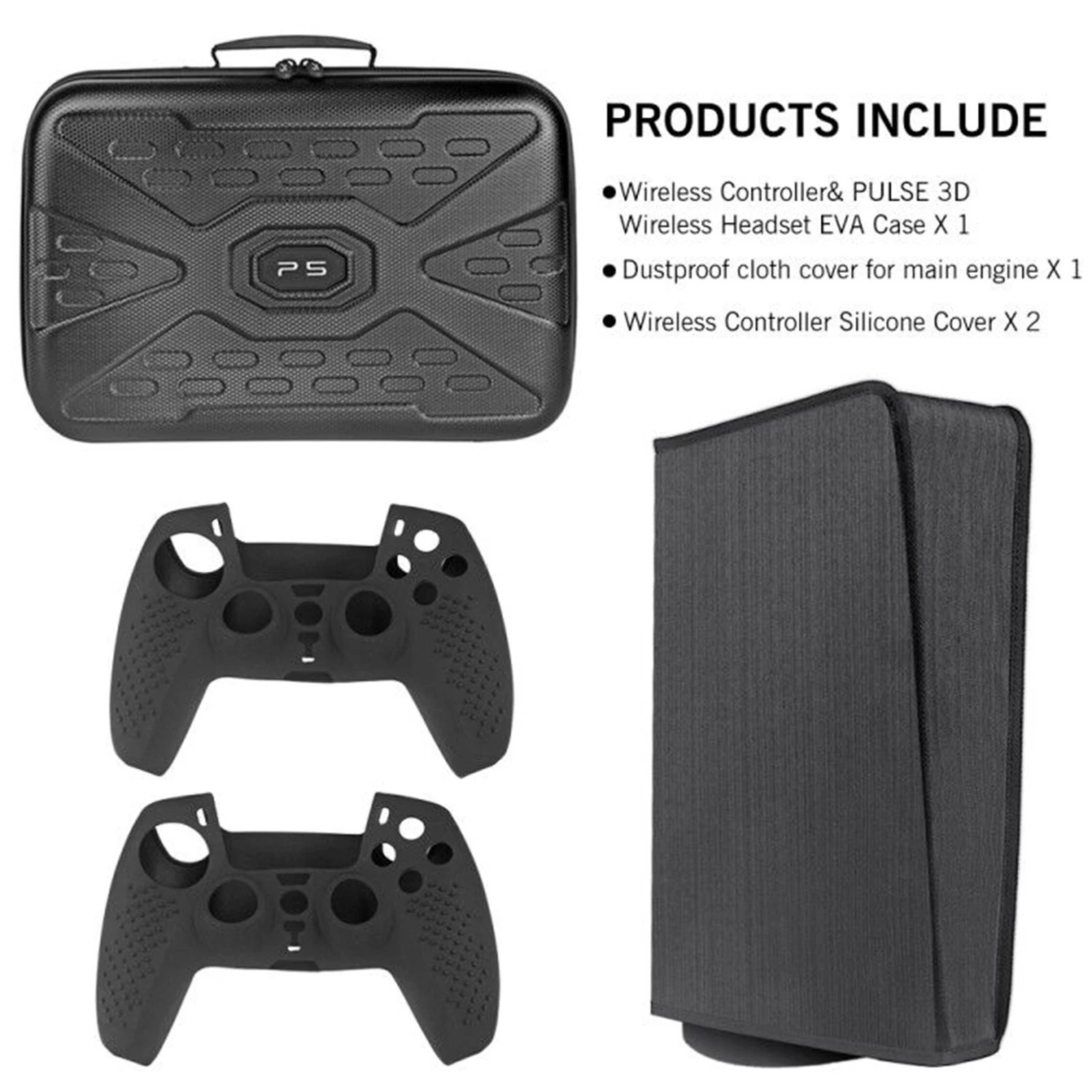 

Headphones Storage Bag Case With Covers For PS5 Gamepad Console Console Protect Carry Bag Handbag Portable Travel Case