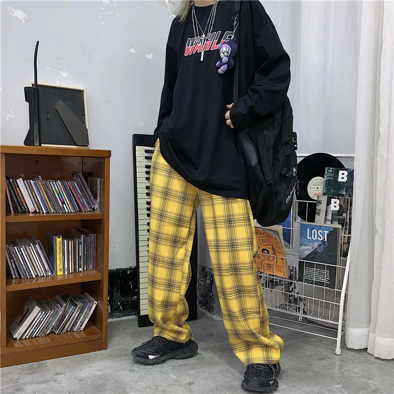 Винтажные платные лоскутные брюки Harajuku женские брюки эластичные брюки корейские повседневные Прямые Панталоны jogger уличная одежда