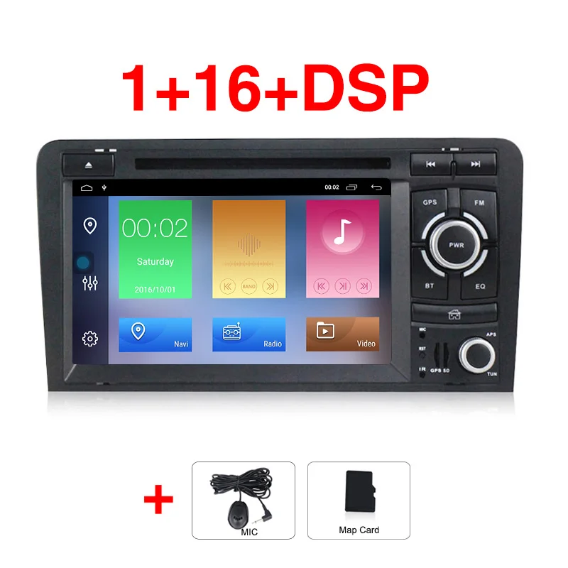 Car Multimedia Navifly Android9.1 RDS 32G rom 2G ram 2din автомобильный мультимедийный плеер для Audi A3 8P 2003-2011 Автомобильный dvd gps obd2 dab+ wifi 4G - Цвет: Car Multimedia
