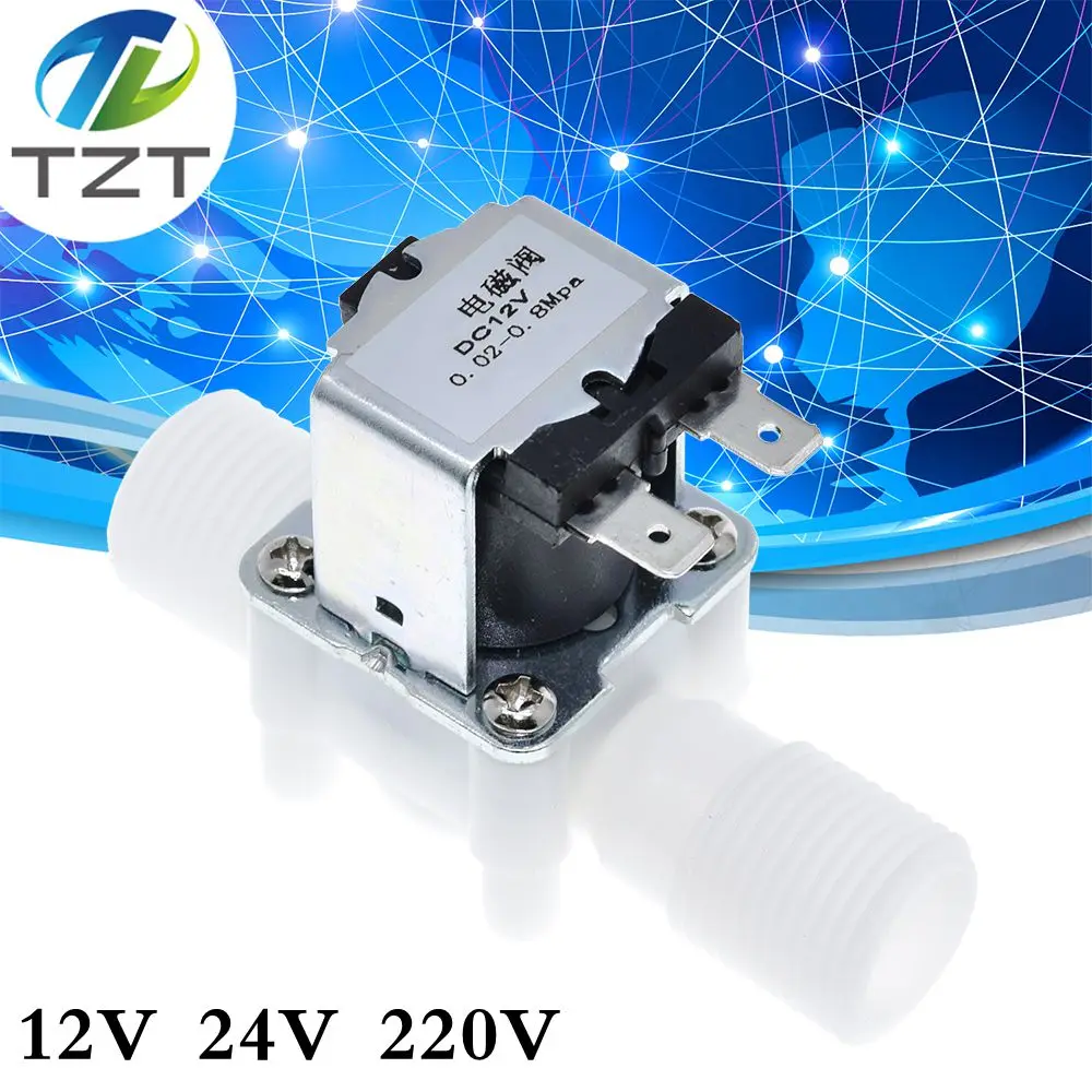 Пластиковый электромагнитный клапан 1/2 дюйма 12 В 24 220