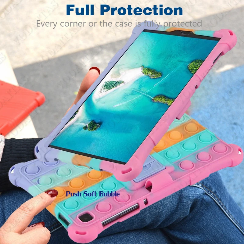 for samsung galaxy tab a 7 10 4 t500 t505 t507 case kids safe foam shockproof stand tablet cover for tab a7 104 2020 strap pen free global shipping