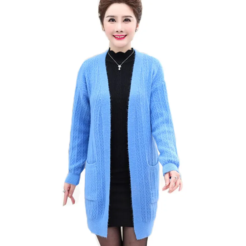 Женский длинный кардиган с вышивкой повседневное свободное пончо среднего