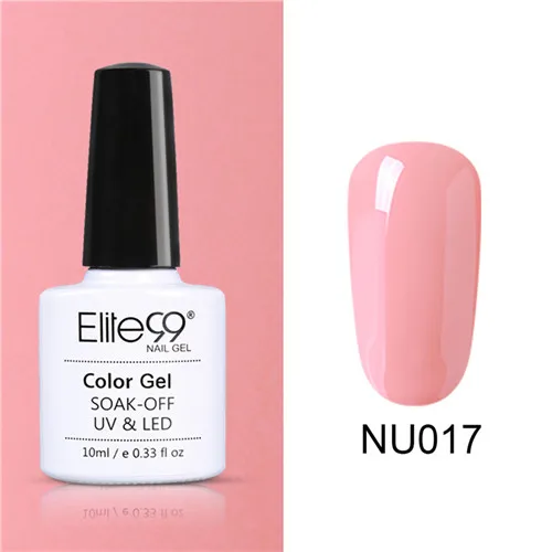 NU017 Elite99 Гель-лак Набор UV Vernis Полупостоянный праймер верхнее покрытие 10 мл телесный гель лак для ногтей, маникюр гель лак PolishesNails - Цвет: NU017