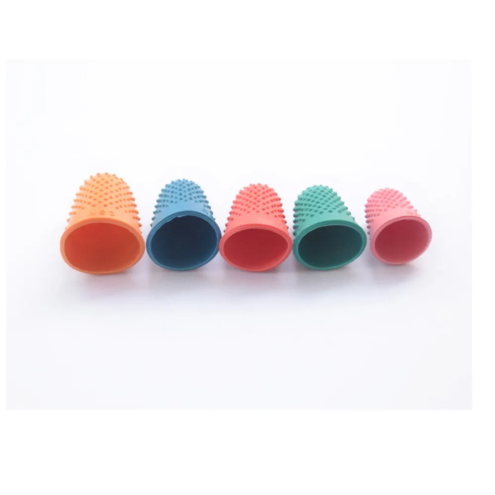 5pcs Rubber Thimble Protector Sewing Quilter Finger Tip Craft Needlework Cots Vegetable Chopping Guard |
