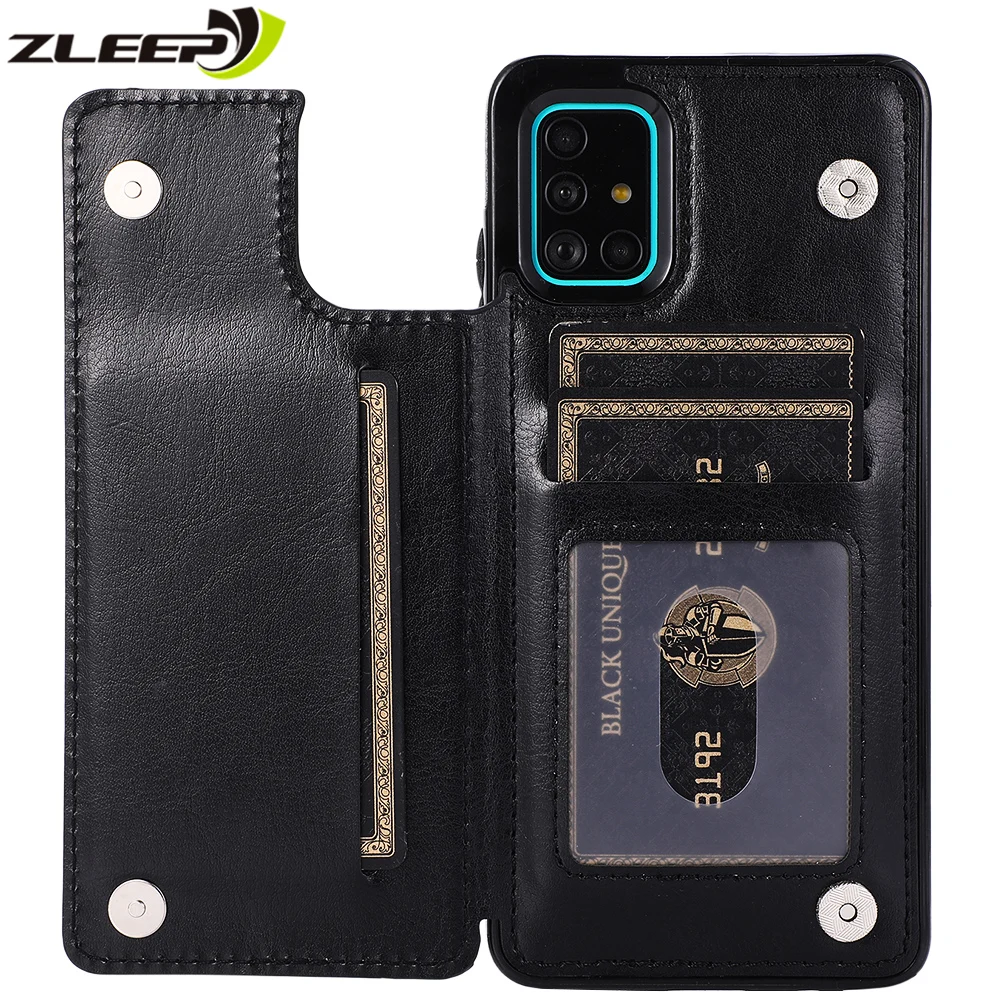 Кожаный чехол-книжка для Samsung Galaxy A54 A52 A72 A73 A53 A33 A13 A42 A32 A12 A51 A71 A21S A22 A50 A30 A20 A10