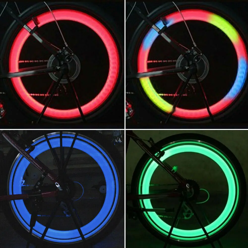 

Bike Light Bicycle Wheel Spoke Light 4led Flash Modes Colorful Light Hot Wheel Cycling Warn Decorative Spoke Light Accessories