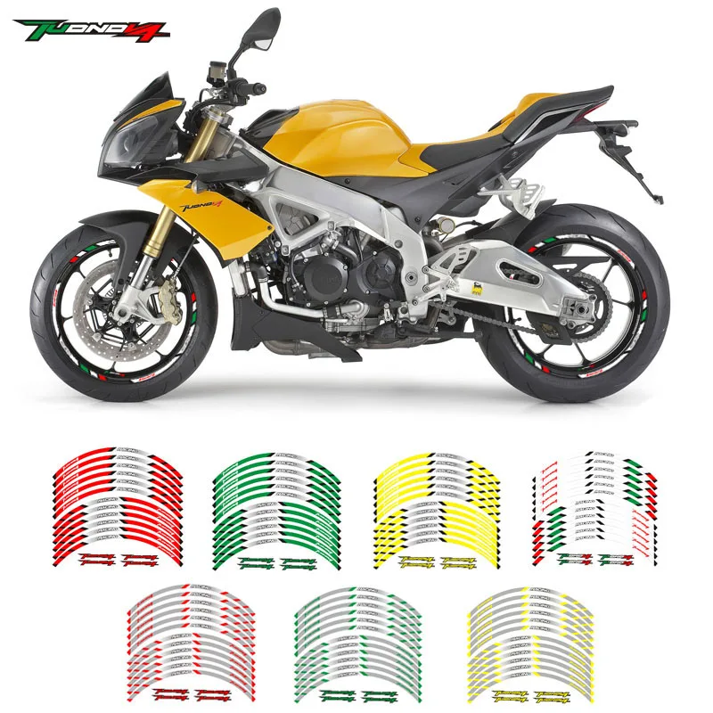 

12 шт., светоотражающие полосы для мотоциклетных колес Aprilia TUONO V4