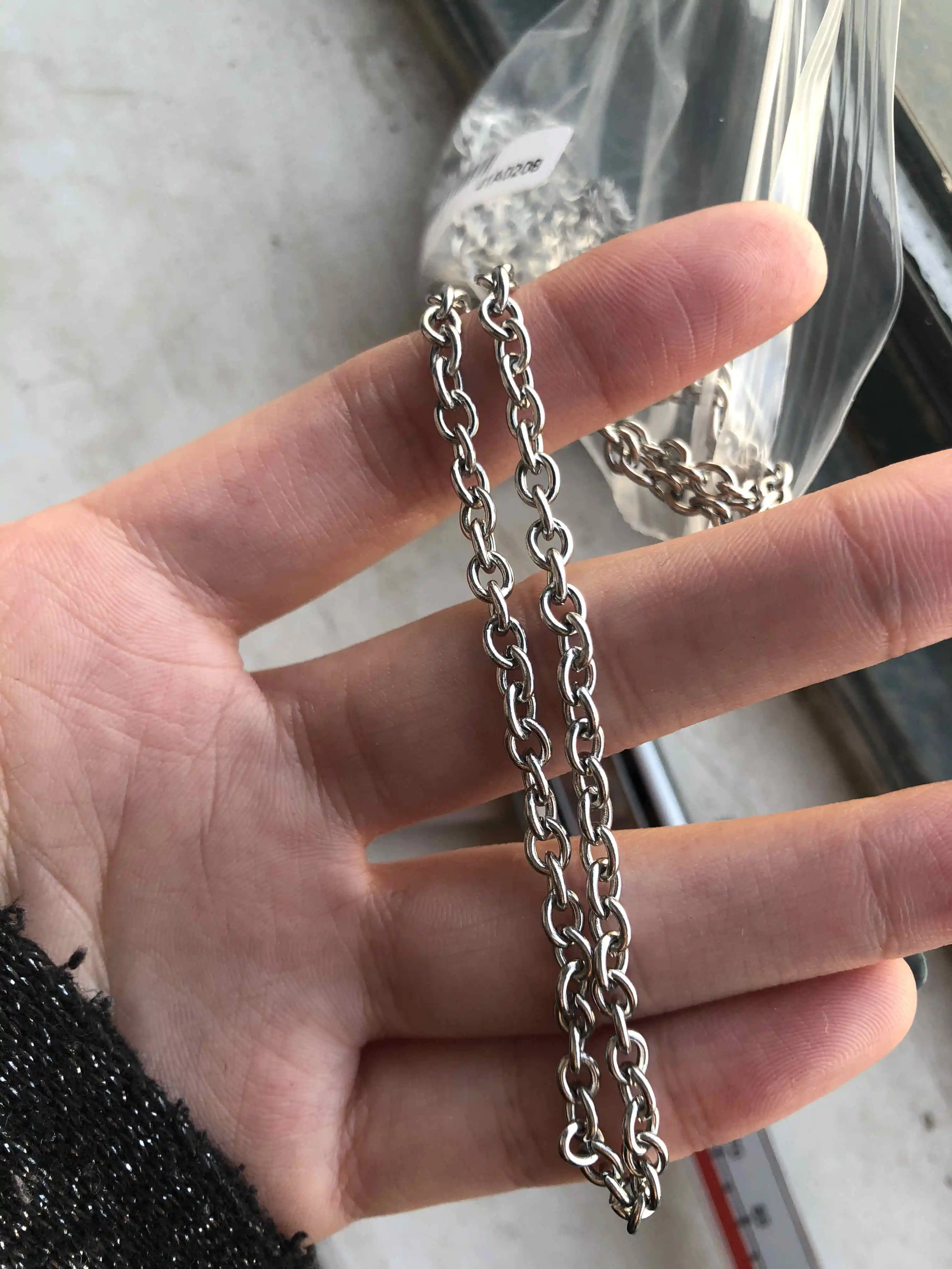 Цепочка из нержавеющей стали для мужчин и женщин ожерелье с круглыми звеньями 5