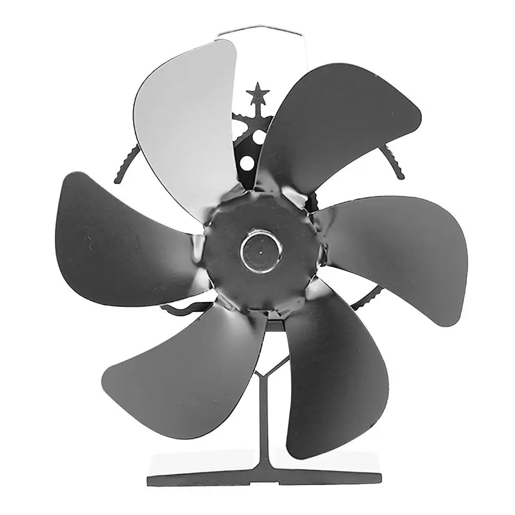 

6 Blades Fireplace Heat Powered Stove Fan Log Wood Burner Winter Home Efficient Heat Distribution Fan Stove Accessories