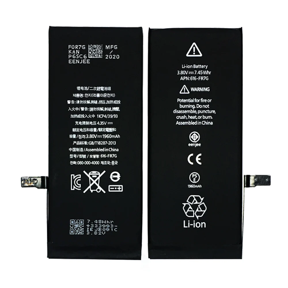 

10Pcs Per Lot High Capacity CellPhone Battery For iPhone 7 7G Replacement Batterie Original IC Durable 500 Time Charging