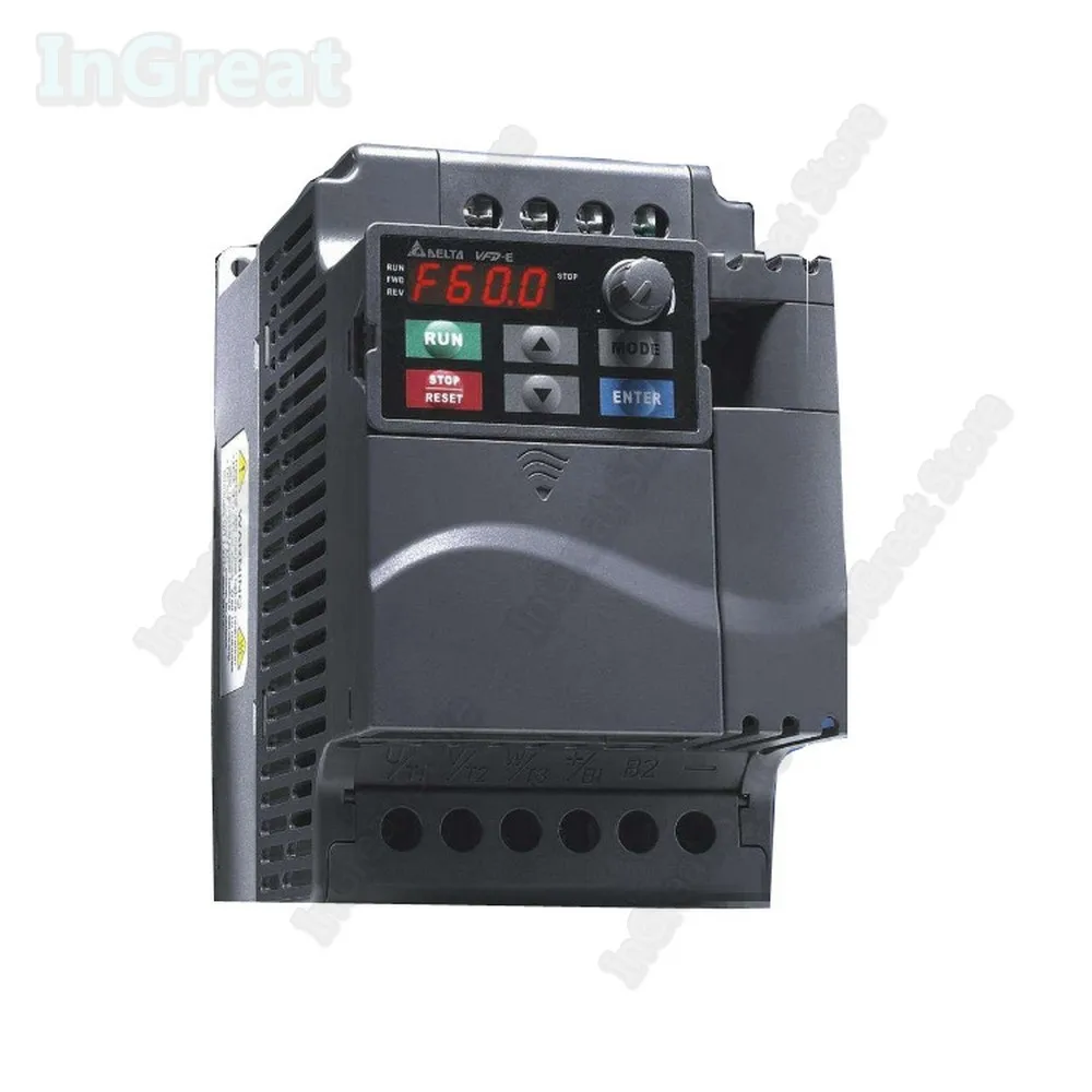 Новый Delta 5.5KW 7.5hp 3PH 380V 460V встроенный ПЛК EMI фильтр Тормозной резистор VFD-E VFD055E43A