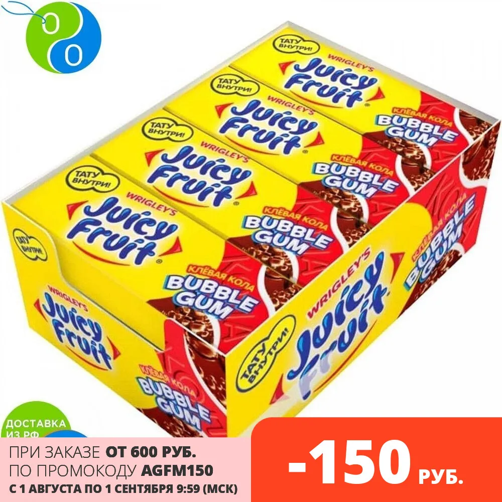 Juicy Fruit жевательная резинка Клевая кола 24 шт 13.8 гр | Продукты