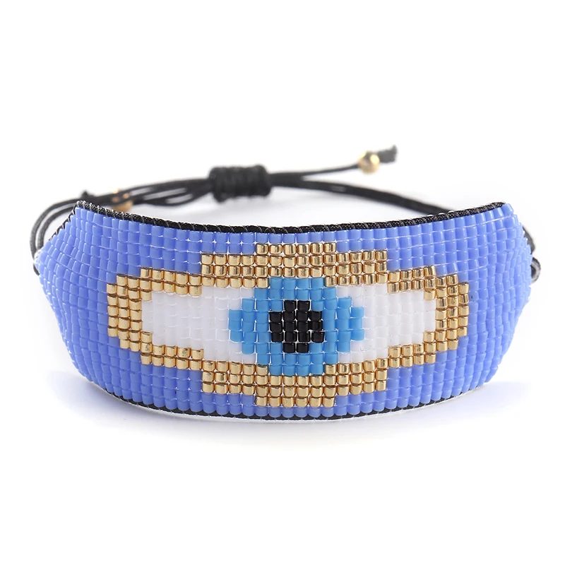 

ZHONGVI Turkish Evil Eye Bracelet luxury MIYUKI Handmade Cuff Bracelets Fashion Woven Loom Pulseras Mujer Moda Gift Dropshipping