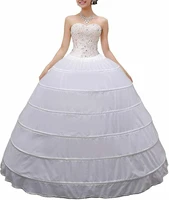 latest looking of new arrival white 6 hoops bridal petticoat wedding underskirt