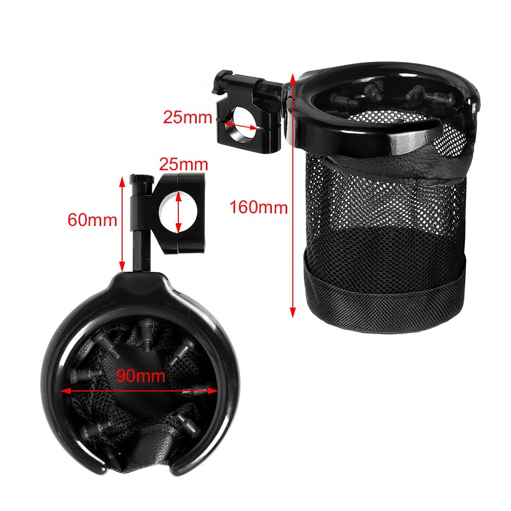 

Хромированный мотоциклетный держатель стакана для напитков, Регулируемый Алюминиевый держатель для Harley Touring Street Glide ATV Universale мотоциклетный FLH/T FLHX