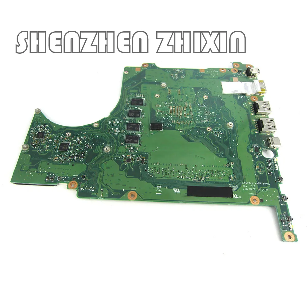 yourui for asus ux560ua 1b q504ua laptop motherboard w i5 6200u cpu 8gb ram ddr3 pn 60nb0bz0 mb1300 test ok free global shipping