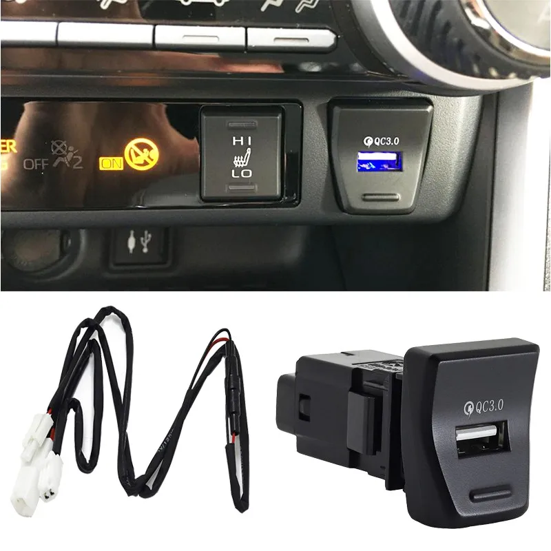 Быстрое зарядное устройство USB QC3.0 для Toyota RAV4 rav4 5th XA50 2019 2020 | Автомобили и