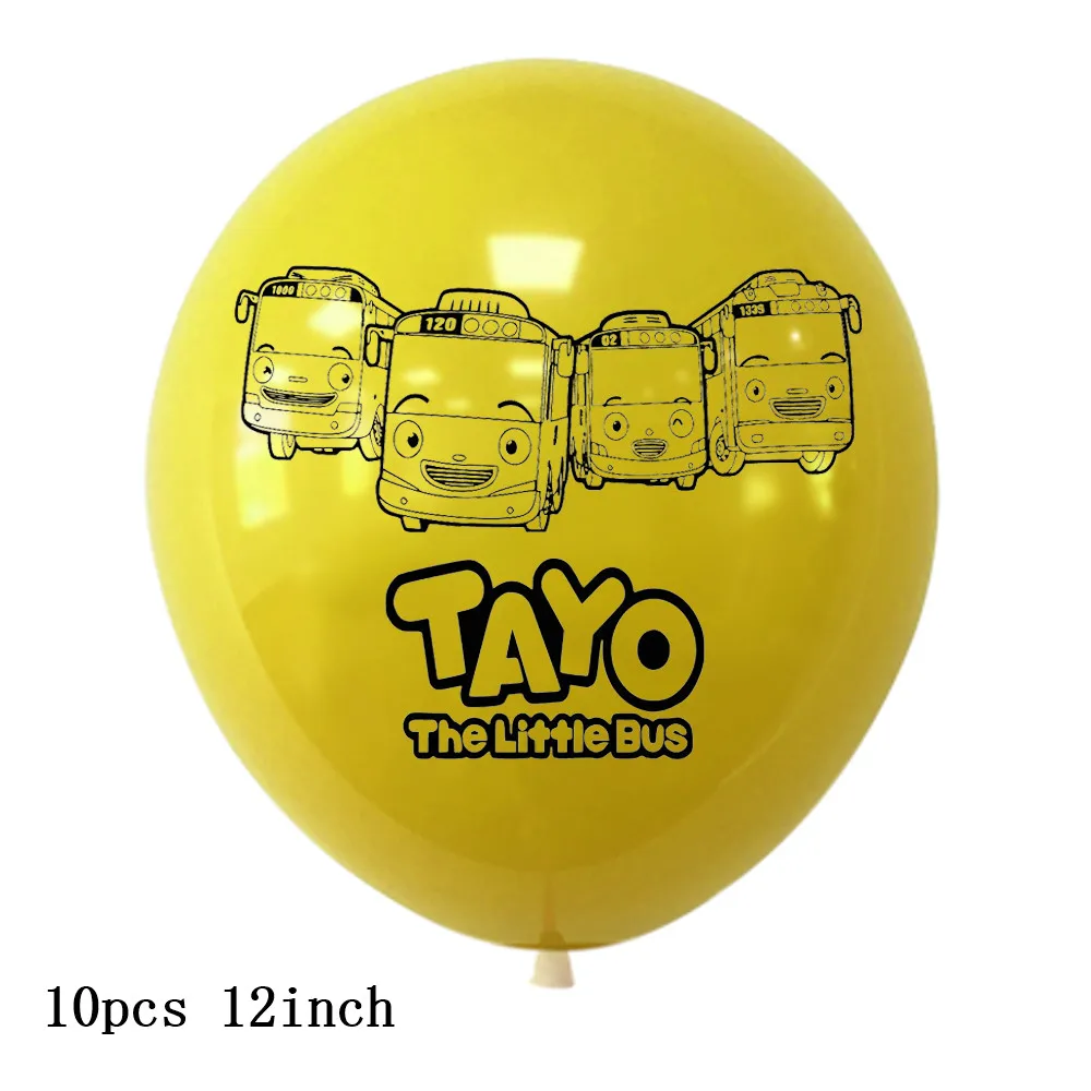 10 шт./партия латексные воздушные шары автобус тайо |