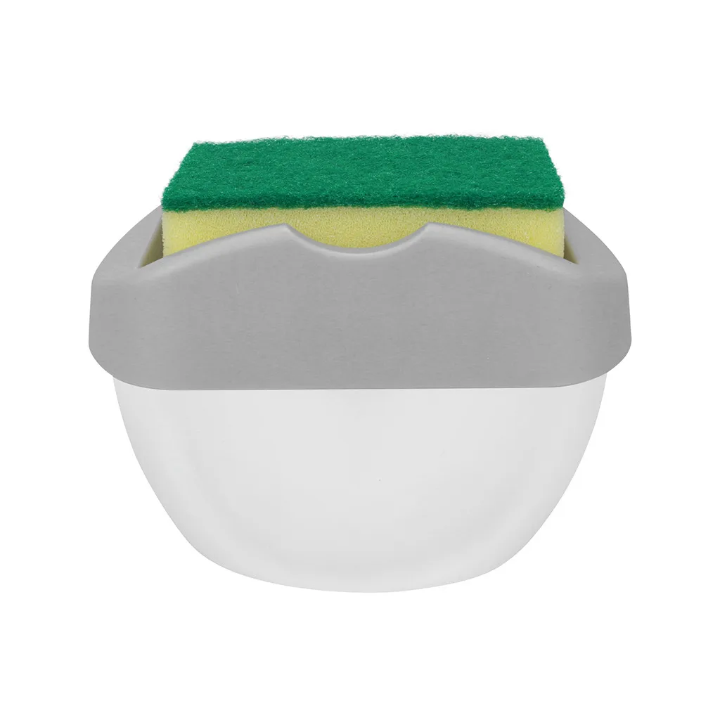 

2 in 1 Scrubbing Liquid Detergent Dispenser Press-type Liquid Soap Box Pumps Organizer with Sponge Kitchen Tool Bathroom Supplie