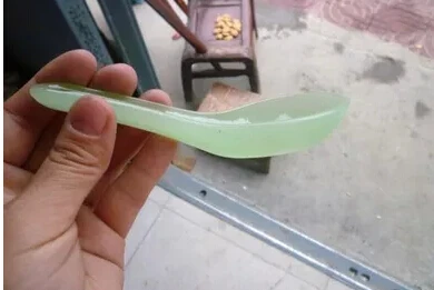 Натуральная Зеленая Нефритовая ложка/миска | Дом и сад