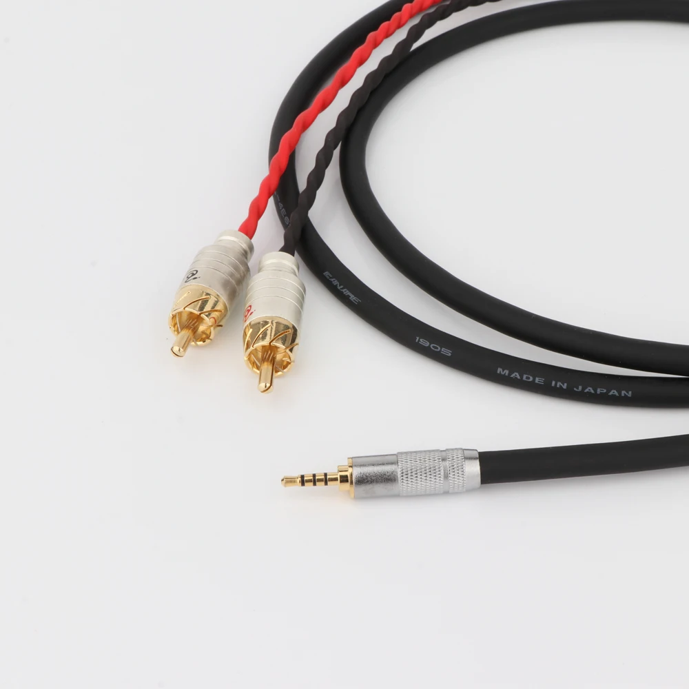 Preffair HIFI 2 5/3 5/4 4 мм сбалансированный штекер на RCA аудио адаптер кабель 6 35 XLR 7N-OCC