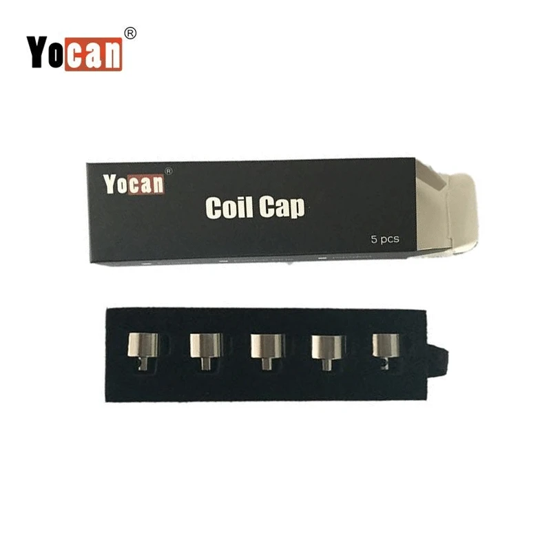 

5 шт./упак. Yocan Головка Катушки Кепки для Evolve Plus Магнето XL загружается воск Vape ручка комплект Замена Кепки s аксессуар часть электронных сигарет