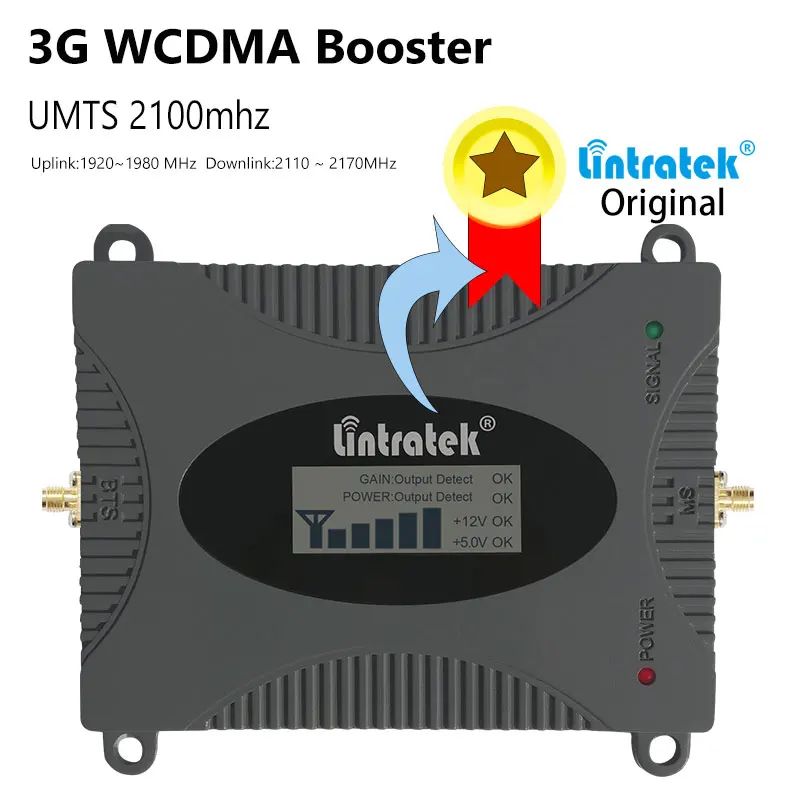 Kup Zestaw Lintratek Wzmocnienie 70dB (pasmo LTE 1) 2100 UMTS Wzmacniacz Sygnału Komórkowego 3G (HSPA) WCDMA 2100MHz 3g Wzmacniacz Komórkowy