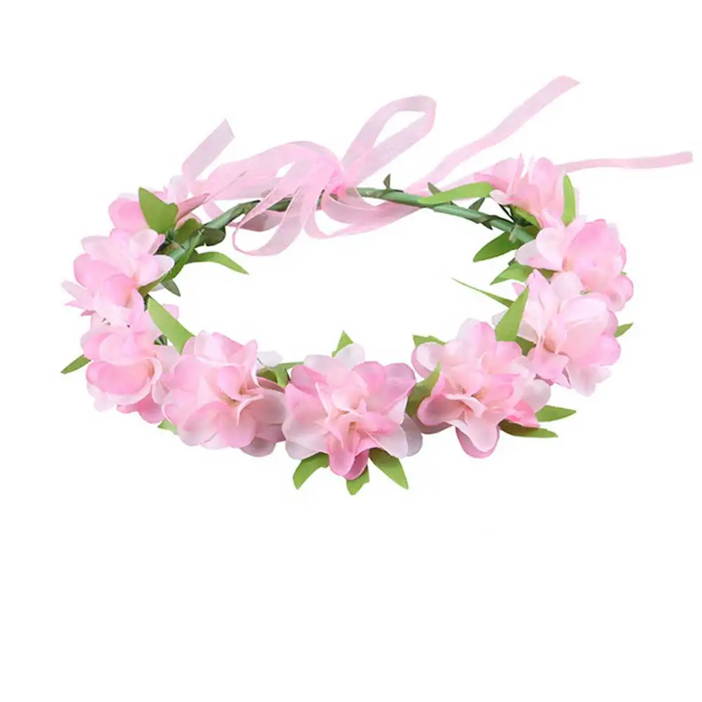 Head Garland Купальный костюм с хвостом русалки для девочек, купальник принцессы с монофином, аксессуар, цветной принт, бикини русалки, косплей - Цвет: Head Garland