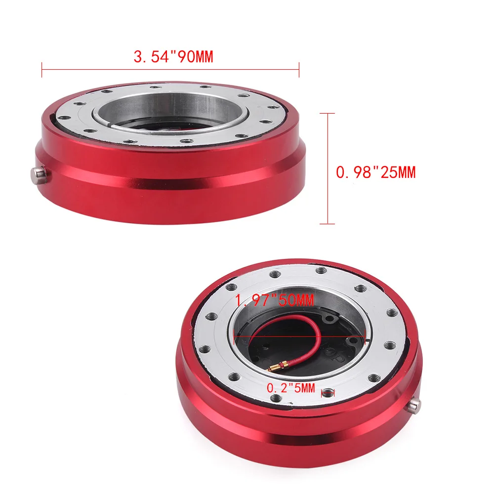 RASTP-Car Racing Thin Version 6 Hole Steering Wheel Quick Release Snap off Hub Adapter Boss Kit Red Blue Black RS-QR003 | Автомобили и