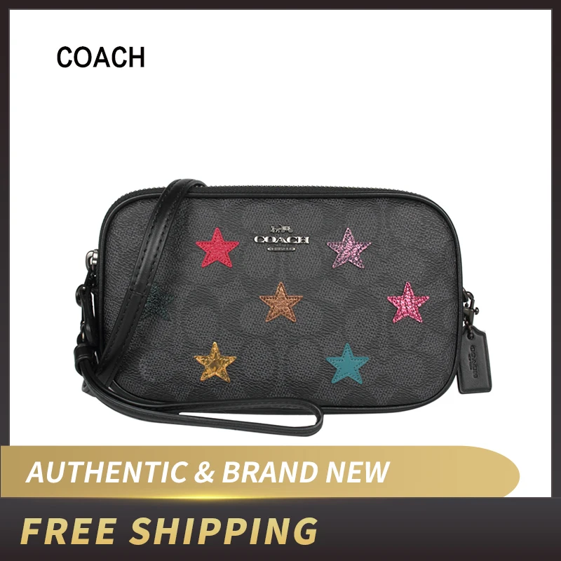Оригинальная и брендовая новая простая кожаная сумка через плечо Coach Star 72285 |