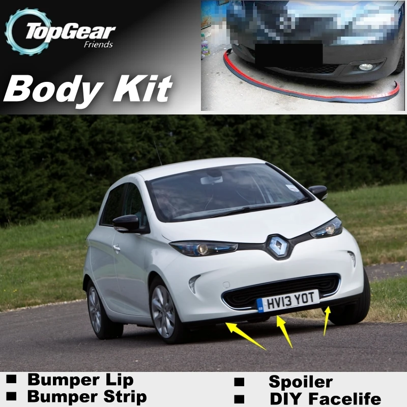 Бампер для губ отражающая средства ухода за губами Renault Zoe передний спойлер юбка