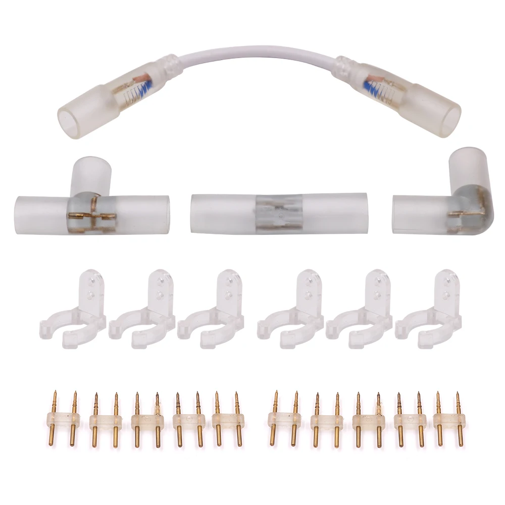 5 шт. 2 контактный светодиодный неоновый светильник Средний коннектор для круглой