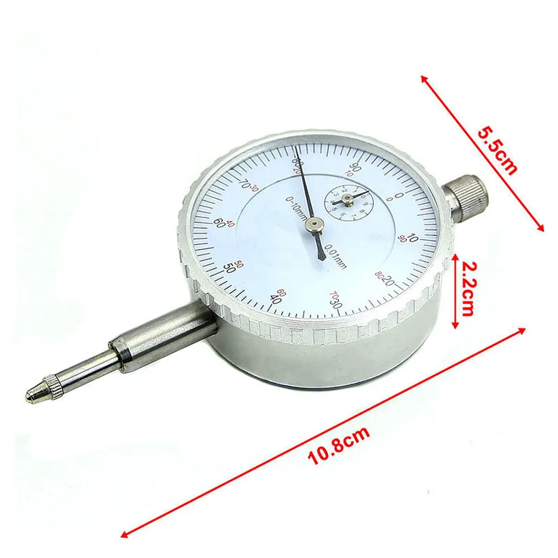 

1 PC New 0.01mm Accuracy Measurement Instrument Gauge Precision Tool Special Wear Made of Stainless Steel Dial Indicator